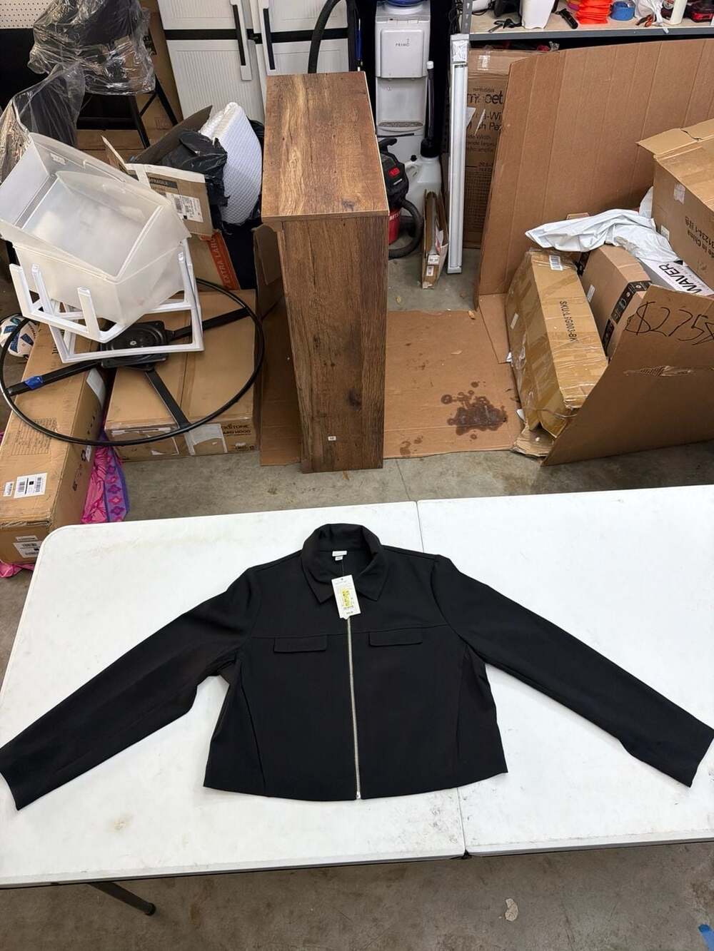 A New Day Women's Long Sleeve Full-Zip Jacket with Faux Pockets